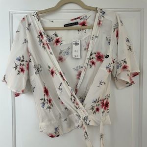 Abercrombie Floral Tie Shirt